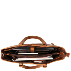 Leather Design Schouder/handtas Hunter Brown