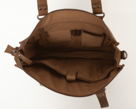 Bag2Bag Boston laptoptas Cognac