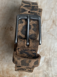 Riem panter print taupe voor Leather Design Hunter