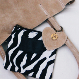 Suède leren  shopper Zand  Bazou