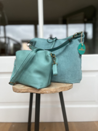 Bag in Bag tas Rib/glad reversible zeegroen