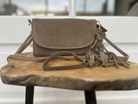 Amalfi clutch suede Sapia Taupe