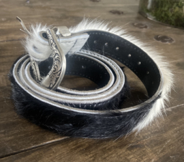 Riem vacht wit/zwart voor tas  Leather Design Hunter