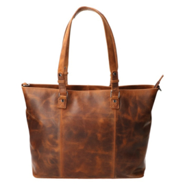 Leather Design Schouder/handtas Hunter Brown