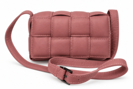 Oudroze padded clutch Bowie Leer