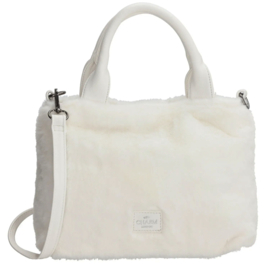 Charm London Kingsbury Fluffy Tasje Wit/Creme