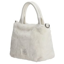 Charm London Kingsbury Fluffy Tasje Wit/Creme