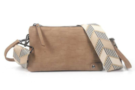 Schouder/crossbodytasje New Amsterdam Camel/lichte band