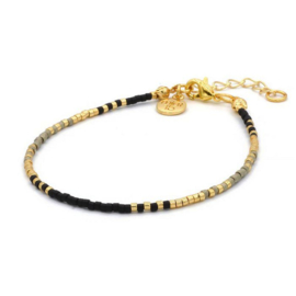 Armbandenset Mint15 "Fine Black" Goldplated