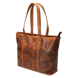 Leather Design Schouder/handtas Hunter Brown