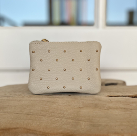 Donna purse  creme studs