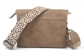 Schoudertasje/clutch Colorado Taupe