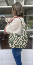 Leopard print tas groen