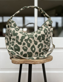 Leopard print tas groen