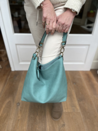 Bag in Bag tas Rib/glad reversible zeegroen