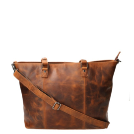 Leather Design Schouder/handtas Hunter Brown