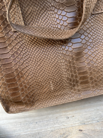 Ivy Bag Snakeprint taupe