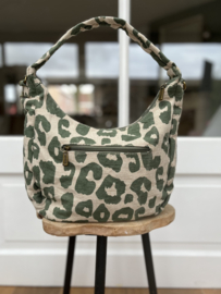 Leopard print tas groen