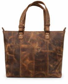 Leather Design Schouder/handtas Hunter Brown