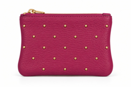 Donna purse fuchsia studs leer