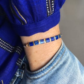 Indian Blue Tila armband