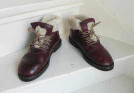 Vintage lams bont veter boots (2288)