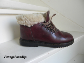 Vintage lams bont veter boots (2288)