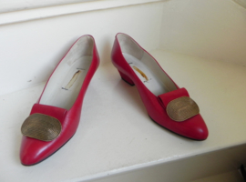 Manfield sexy rode vintage pumps (2282)