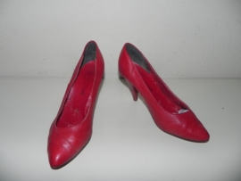 Carlini rode high heels pumps vintage (1586)