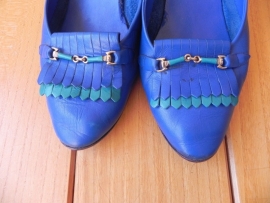 Jacobs kobalt blauwe vintage loafers (1714)