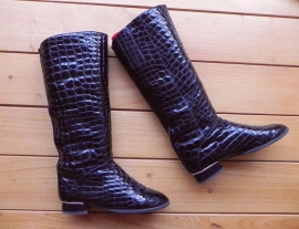 Walter Kafer vintage croco lak laarzen (nr. 1403)