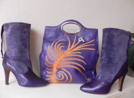 Ferdin highheels laarzen + tas (nr. 1481)