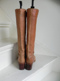 Retro cognac hoge boots (2666)