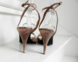 Freds shoes snake peeptoe pumps sandalette (2423)