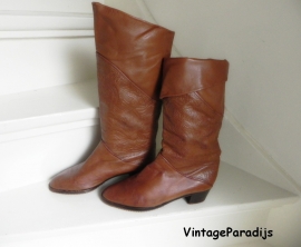 Patons vintage kalfsleren laarzen boots (2239)
