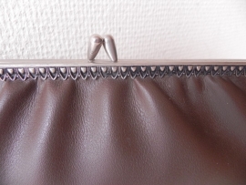 Clutch zilveren knipsluiting tas (nr. 1504)