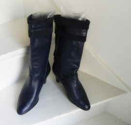 Donkerblauwe vintage boots slouchy (2249)