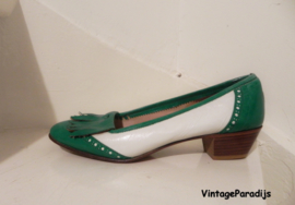 burlesque loaferspumps groen/wit (2649)