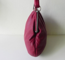 Rode vintage knip tas handtas (nr. 1547)