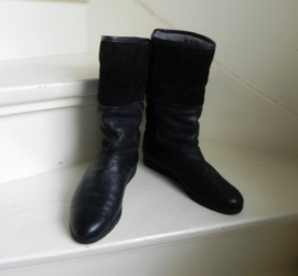 Wedge sleehak bontlaarzen furry boots (2530)
