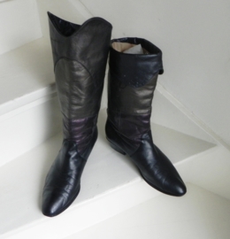 K&S Metallic hoge omslag laarzen studs boots western cowboy