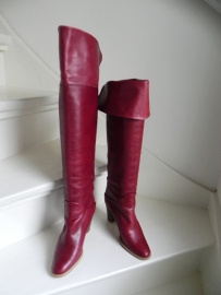 Overknee sexy rode vintage high heels laarzen boots