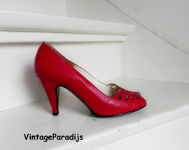 Paris VIII e  rode peeptoe high heels pumps (2418)