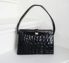 Vintage croco lak tas (2117)