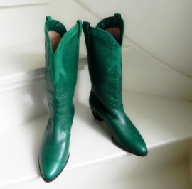Schabsky groene cowboy laarzen nieuw! (2057)