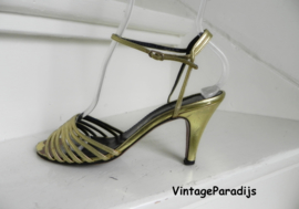 Salamander gouden peeptoe slingback pumps (2427)