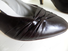 Weltschuh sexy vintage donkerbruine pumps (1946)