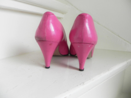 Pyramid high heels fuchsia pumps (2327)