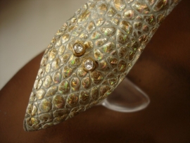 Perla Azzurra gouden snake slippers (nr. 1230)