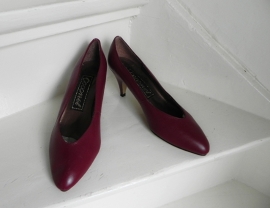 Coconel vintage bordeaux rode pumps (2143)